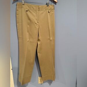 LOFT Tan Chinos Cuffed Straight-Leg